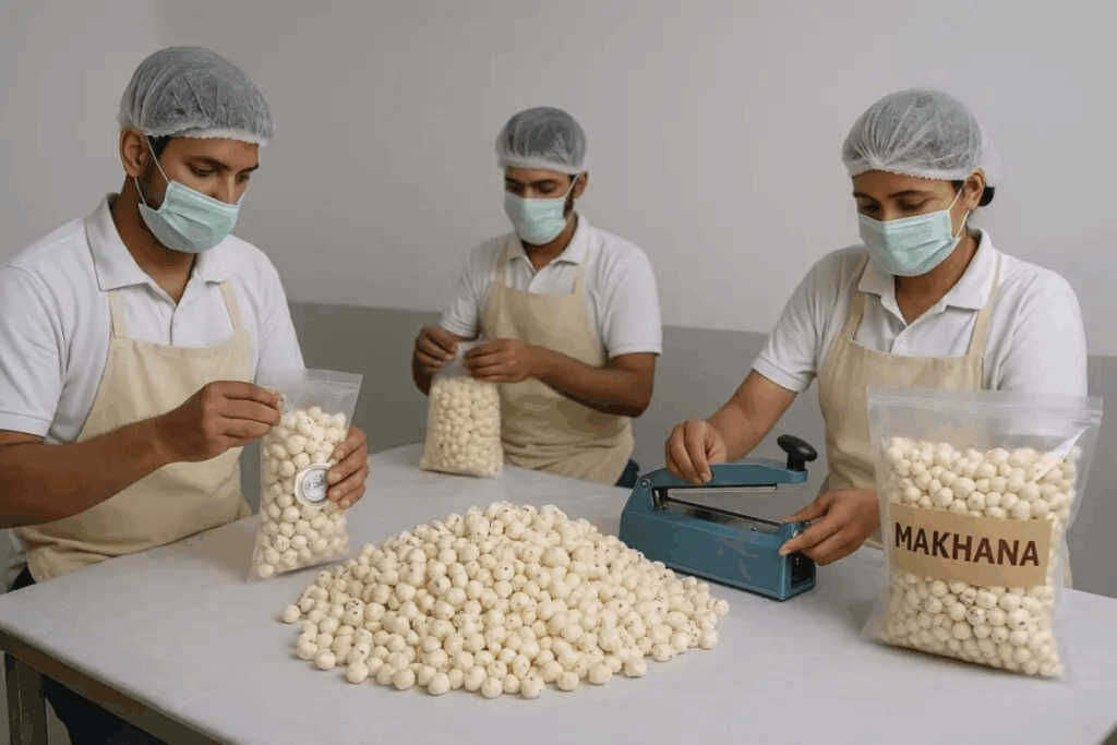 Makhana Processing and Packaging